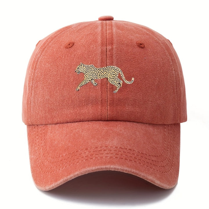Gorra de béisbol unisex con estampado de leopardo, versátil y ligera para exteriores, con borde curvo, estilo de conductor de camión para ocasiones informales como vacaciones al aire libre, viajes y camping con pico de pato.