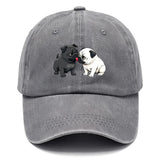 1 Gorra Ajustable con Estampado de Pug Lindo - Sombrero Unisex Suave y Transpirable para Hombres & Mujeres, Regalo Ideal Para Amantes del Perro en Cumpleaños o Fiestas (Diseño /Blanco), Eventos Formales e Informais. Lavada a Mano. Visera Curva. ¡Estilo Di