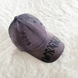 Gorra de Béisbol Unisex con Diseño Moderno y Estilo Pato, Letras Desgastadas para Verano