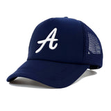 1 pieza, gorra de béisbol bordada con 'A', ajustable con cierre de clic, estilo casual de hip-hop, protección solar, poliéster, disponible en azul, rojo, negro para primavera/verano.