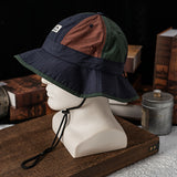 Sombrero de Cubo Rápido Secado Inspirado en Japón para Hombres y Mujeres - Ala Ancha, Protección Solar, Paneles Transpirables, Correa Ajustable al Quebracho - Sombrero de Playa y Senderismo (Azul Marino/Oliva/Rojo/), Accesorio Veraniego Plegable, Estilo D