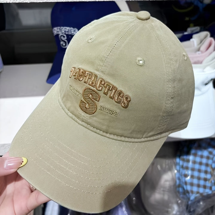 Gorra Unisex - Azul Marino con Letras 'Tactics' en Negrita, Cierre Ajustable Snapback, Ligera y Lavable para Pesca, Uso Diario, Parejas - Gorra Casual de Moda Urbana, Diseño Bordado, Construcción Duradera, Ideal para Actividades al Aire Libre