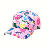 1 Gorra de Béisbol Inspirada en Diseño Floral - Sombrero Deportivo Ligero Ajustable, Transpirable para Viajes y Salidas Diarias Todo el Año, Plegable para Sol