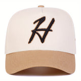 1 Gorra de béisbol de 5 lados con letra H para hombre, ajustable para verano, ideal para conductores de camiones, uso casual al aire libre, primavera, otoño, viajes y playa.