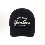 Gorra de Béisbol MLB New York Yankees para Hombres y Mujeres - Gorra Unisex Snapback Negra con Logo Blanco, 100% Poliéster, Ajuste Elástico, Lavable a Mano para San Valentín, Partidos de Fútbol y Mardi Gras