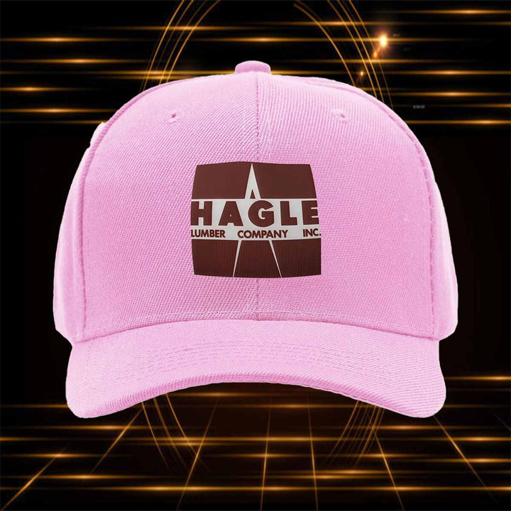 Gorra de Béisbol con Logo de Hagle Lumber Company Inc - Emblema Oficial de HAGLE, Gorra Snapback Ligera para Motocicletas, Deportes al Aire Libre y Eventos de Leñadores, Blanca con Parche de Logo Marrón (Lavable a Mano, Patrocinadores con Logo)