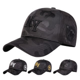 1 Gorra de Béisbol para Hombre con Letras NY - Ajustable Snapback, Ligera y Elástica para Uso Diario, Viajes o Deportes - Temática NYC Camuflaje (/Gris/Verde) - Regalo Ideal para Fans de Nueva York, Sombrero de Béisbol, Ropa Temática de NYC