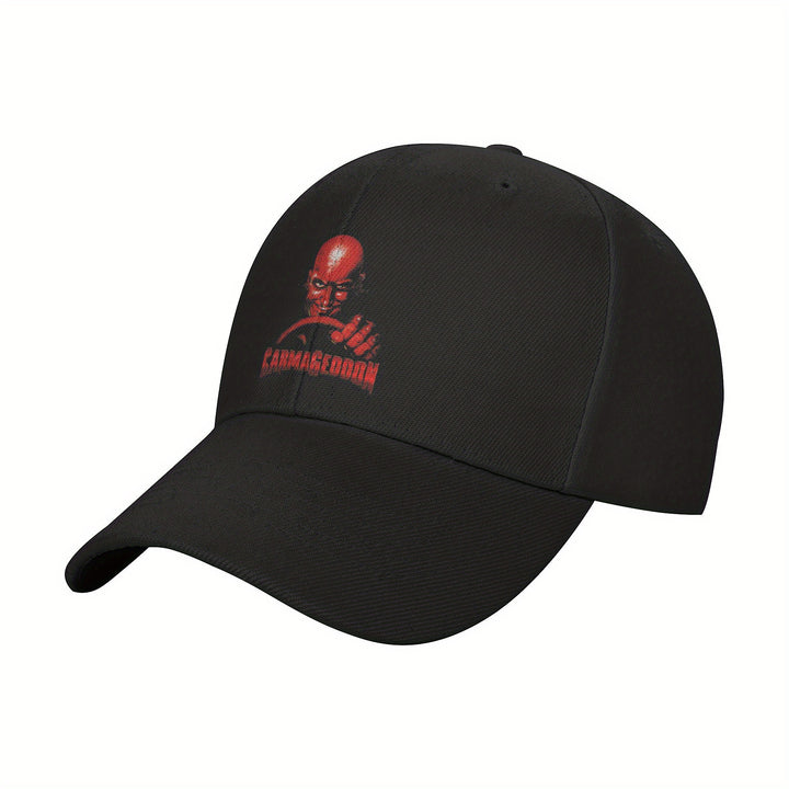 1pc Gorra de Béisbol Retro Carmageddon Chill Vibes, Sombrero de Golf Ajustable y Transpirable con Visera Curva para Hombres y Mujeres, Gorra Ligera de Moda Y2K para Parejas, Sombrero Visor Solar