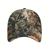 Gorra de Béisbol Ajustable con Estampado Floral Bohemio - Snapback Ligero de Poliéster con Diseño Completo de Estampado, Ideal para Actividades al Aire Libre, Deportes, Viajes y Protección Solar, Regalo Perfecto para Fiestas, Cumpleaños y Festivales