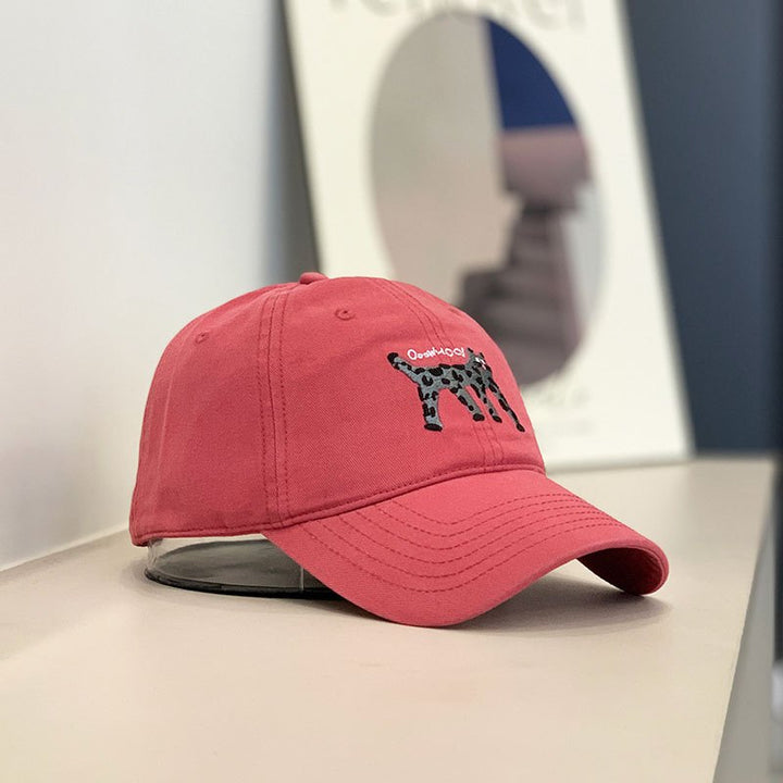 Gorra de béisbol retro con borde curvo para perros lindos, ideal para hombres y mujeres en primavera y verano. Estilo de gorra de pato.