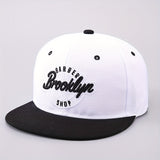 1 unidad Gorra de basquetbol ajustable para hombres, diseño Brooklyn New York, 100% poliéster, negro/blanco/amarillo/rojo/camuflaje, gorra casual hip-hop para primavera otoño, viaje, playa y fiesta