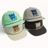 Gorra de béisbol Quick-Dry delgada, patrón bordado, adecuada para hombres y mujeres, sombrero de pico de pato para exteriores