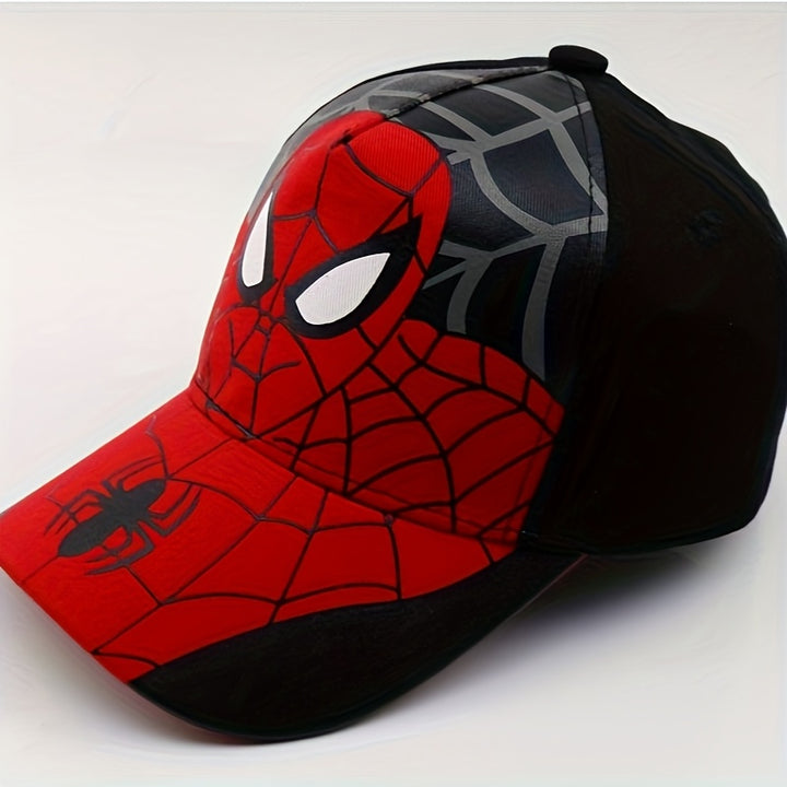 1 gorra de béisbol de Spider-Man, gorra de camionero ajustable con protección solar, diseño transpirable y estampado de araña, ideal para deportes al aire libre y uso casual, gorra ligera