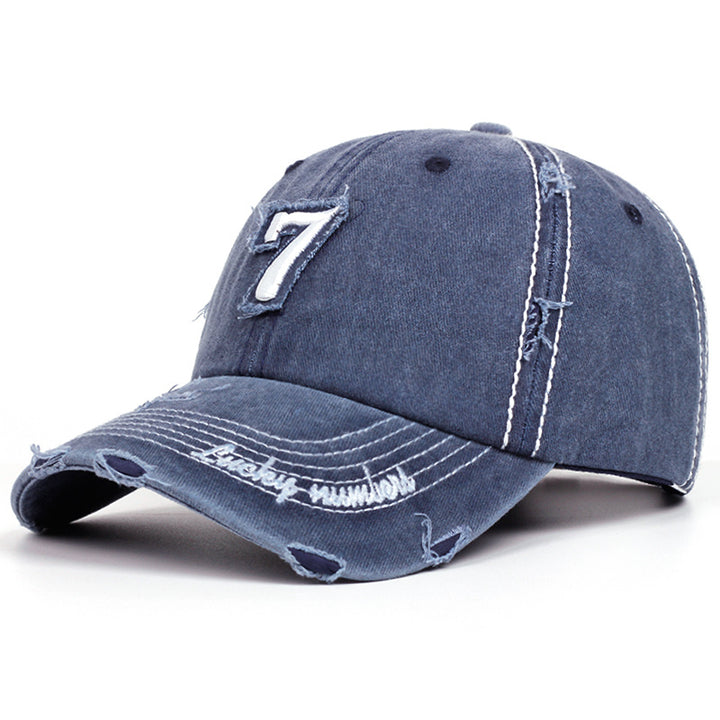 Gorra de Béisbol Casual para Hombre con Número 7 Bordado - Ligera, Ajustable para Actividades al Aire Libre, Senderismo y Regalos