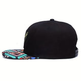 Gorra de béisbol negra con bordado de dedos, gorras Snapback unisex de Hip Hop, gorra deportiva ligera y ajustable para mujeres y hombres
