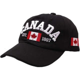 1x Gorra de Béisbol Hoja de Arce, Sombrero de Golf Ajustable con Bandera Canadiense para Hombre