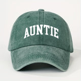 1 Gorra de Béisbol Lavable AUNTIE Estampada, Sombrero Trucker Unisex para Exteriores, Gorra de Golf Transpirable y Ajustable para Mujeres, Moda Verano con Visera Curva Y2K para Parejas