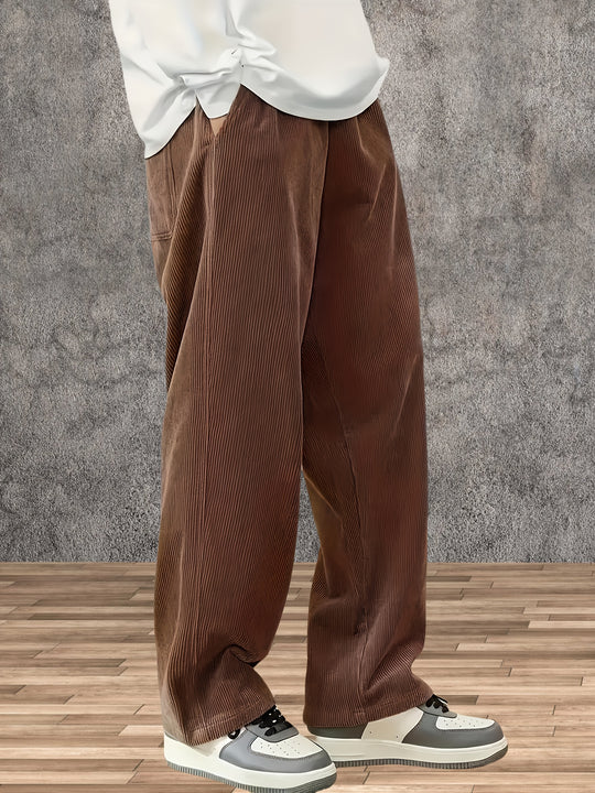 Pantalones de mezclilla de hombre, ajuste holgado, comodidad para todas las estaciones, bolsillos, tejido no elástico, ropa casual | Pantalones de ajuste holgado | Estilo casual