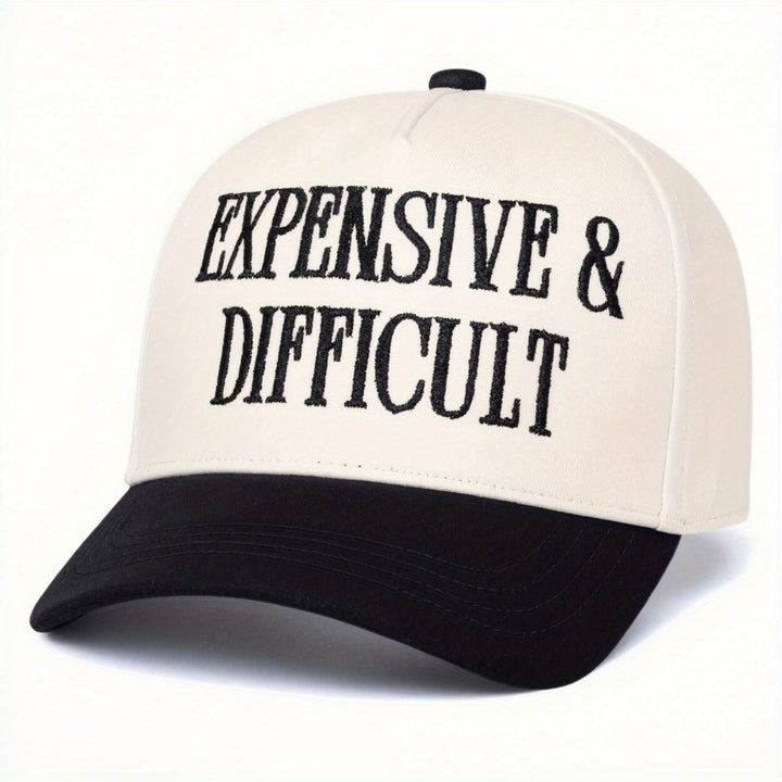 Gorra de béisbol bordada personalizada para mujer, con un diseño de camionero caro y desafiante, ideal para gorras deportivas de exterior, perfecta para la moda casual urbana durante viajes de primavera y otoño, incluyendo vacaciones en la costa y 10 apro