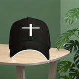 Gorra de béisbol unisex ajustable con estampado de cruz - Ligera y transpirable, con visera curva y ala - Sombrero casual y deportivo para exteriores para todas las estaciones, para hombres y mujeres, regalo perfecto para las fiestas (lavable a mano)