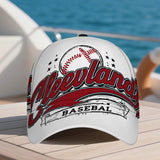 1pc Gorra de Béisbol Estampada 2D Cleveland Stars - Gorra Snapback de Poliéster Vibrante con Estampado Completo, Ligera y Ajustable, Ideal para Running y Moda Urbana