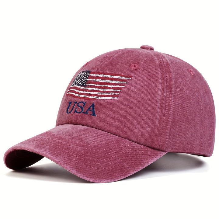 Gorra de Béisbol Bordada Clásica y Atemporal al Estilo USA, Visera Lavable Ajustable para Fiestas y Reuniones, Versátil para Deportes al Aire Libre, Unisex para Parejas