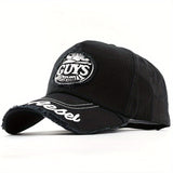 Gorra de Béisbol Bordada para Hombre y Mujer, Estilo Versátil Coreano con Ajuste Snapback y Diseño Desgastado