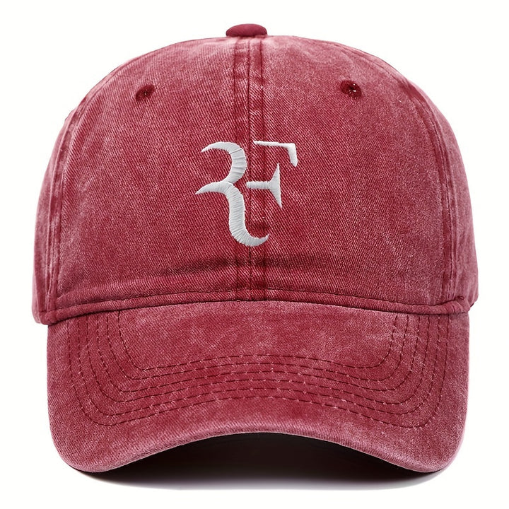 1 gorra de béisbol ajustable con diseño bordado de letra F elegante, mezcla transpirable, protección solar para deportes al aire libre y uso casual, accesorio para la cabeza ajustable, gorra de béisbol bordada duradera