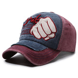 Gorra de Béisbol Retro Unisex de Denim con Cierre Ajustable Snapback - Gorra Transpirable y Lavable para Exteriores, Uso Diario, Navidad - Diseño de Logo Decorado (Lavado a Mano/Limpieza en Seco)