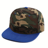 1 gorra de béisbol unisex camuflaje ala plana estilo hip-hop, transpirable y versátil para exteriores con protección solar, venta al por mayor