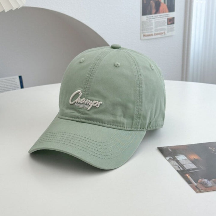 Gorra de béisbol unisex con bordado de letras estilo coreano, ideal para primavera-verano