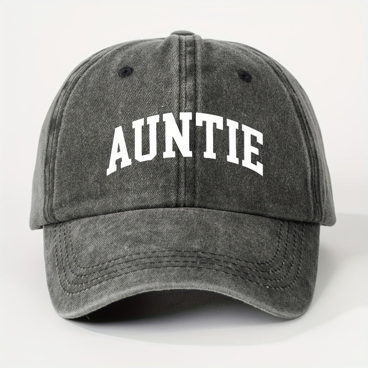 1 Gorra de Béisbol Lavable AUNTIE Estampada, Sombrero Trucker Unisex para Exteriores, Gorra de Golf Transpirable y Ajustable para Mujeres, Moda Verano con Visera Curva Y2K para Parejas