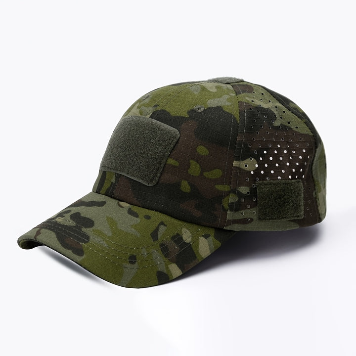 Gorra de béisbol con diseño de camuflaje para hombre, protección solar, transpirable, ideal para pesca, senderismo, campamento y caza, talla ajustable, gorra de playa