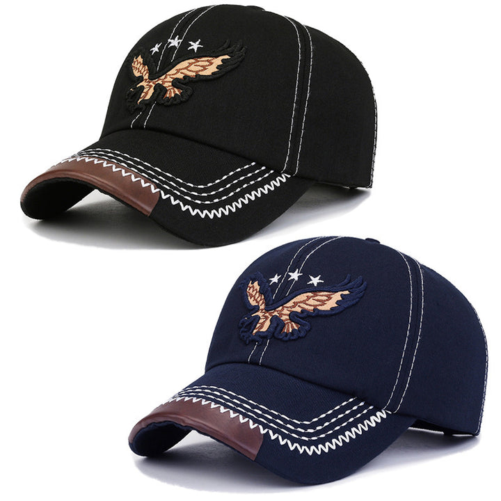2 piezas de gorra de béisbol de moda estilo águila, adecuada para deportes al aire libre, regalo para amigos y familiares - Tejido acrílico, gramaje cuadrado 100 g/㎡