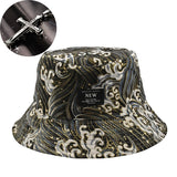 Conjunto de dos piezas: gorra y collar decorativo, nuevo estilo hip-hop, bordado exquisito, ligero y transpirable, ideal para viajes, regalo perfecto para vacaciones