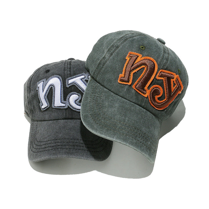 Gorra de Béisbol con Letras NY y Detalles 3D Compatible con iPhone - Gorra Ajustable Snapback con Logo NY, Visera Curva para Hombres y Mujeres, Diseño Manual (Sin Elástico) - Regalo de Navidad, Casual y para Uso Diario