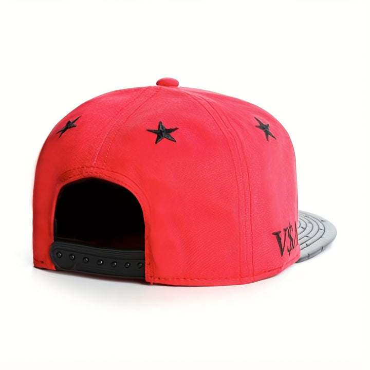 Gorra de béisbol roja y patriótica para hombre con diseño de la bandera americana - Cierre snapback de 6 paneles transpirable, visera estructurada y parte trasera de malla, accesorio de moda streetwear para atuendos casuales, actividades al aire libre,...