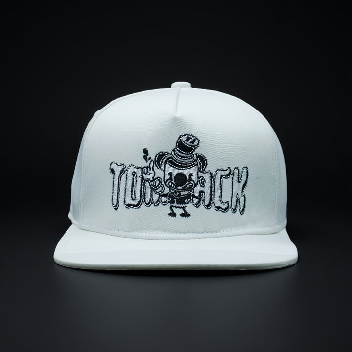 Gorra de Béisbol para Hombres con Bordado de Dibujos Animados en Blanco y | Visera Plegable y Ajustable con Cierre | Diseño Gráfico de Moda Urbana | Estilo Juvenil y Divertido | Gorra de Moda Trendy para Hombres