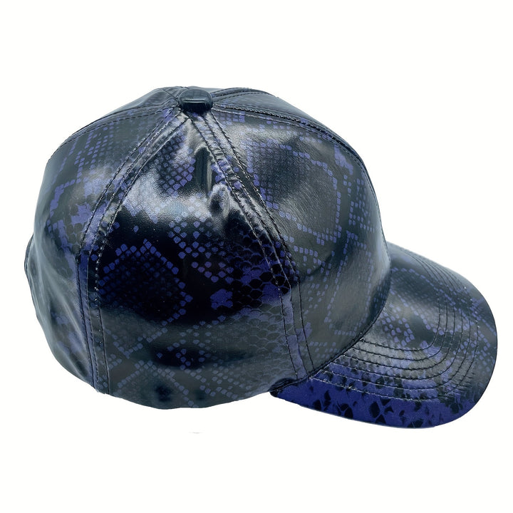 Gorras de béisbol con patrón de serpiente único, gorras de hip-hop de tendencia callejera para hombres y mujeres, gorras de sombra y protección solar para salidas, gorras de pico de pato para jóvenes, gorras sin parte trasera