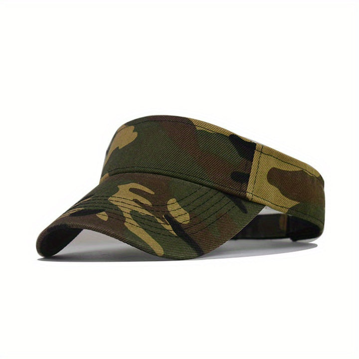 Visera Ligera Ajustable de Poliéster - Gorro Camuflaje para Playa y Actividades al Aire Libre, Cierre Snapback Transpirable, Lavado a Mano, Sombrero Casual, Diseño Camuflaje, Accesorio de Vacaciones, Cómodo y Moderno, Ideal para Viajes