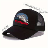 Gorra de Camionero de Malla Transpirable con Diseño de Pez Amoroso - Gorra de Béisbol Casual en Negro, Rojo y Azul para Pesca, Golf y Actividades al Aire Libre, Gorra de Pesca