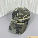 Gorra de Cubo Unisex con Camuflaje y Letras para Primavera y Otoño, Gorra de Béisbol al Aire Libre a la Moda Callejera