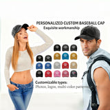 7 Paquetes de Gorras de Béisbol Personalizadas - Pedido al por Mayor con Logo/Texto/Imagen Personalizado, Gorras Ajustables Snapback para Hombres y Mujeres, Gorras Ligeras para Todas las Estaciones con Tu Logo (Costo de Impresión del Logo Varia) - Ideales