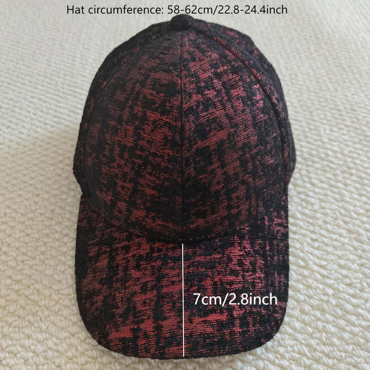 Gorra de Béisbol Ligera y Transpirable para Hombres & Mujeres con Cierre Ajustable Snapback, Diseño en Contraste /Rojo, 6 Paneles Estructurados Ideales Gimnasio Deportes Viajes Exteriores Casual - Gorro Atlético Unissex