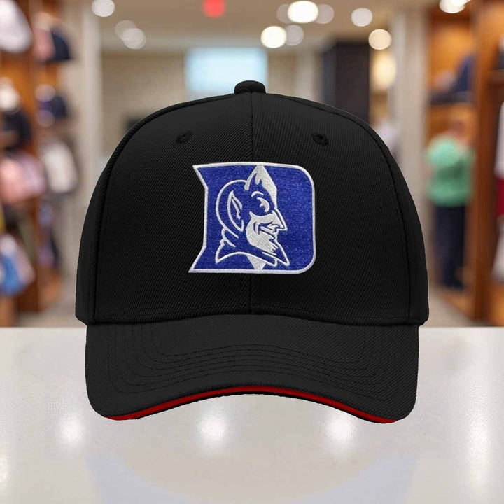 Sombrero de camionero ajustable para hombres de la Universidad de Duke - Ligero y transpirable, con diseño de cara de Diablo Azul, diseño negro y blanco, perfecto para deportes al aire libre y uso casual, accesorio de cabeza casual | Accesorio de cabeza a