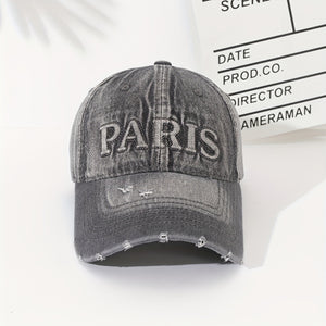 Gorra de béisbol de mezclilla gris