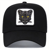 Gorra de béisbol negra para hombre con bordado de animal - Ideal para salidas de primavera/verano