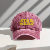 1pc Gorra Ajustable de Camionero con Logo de  de STAR WARS - Letras Amarillas Icónicas de Star Wars y Estampado de , Gorra Ligera sin UPF, Unisex y Amigable (Lavable a Mano) para Fiestas, Atuendo Casual