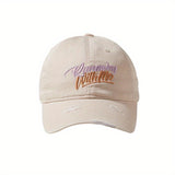 Gorra de pico de pato americana para hombres con ala ancha y parte superior profunda, gorra de béisbol con agujero bordado versátil, agradable al rostro, adecuada para 200 países.