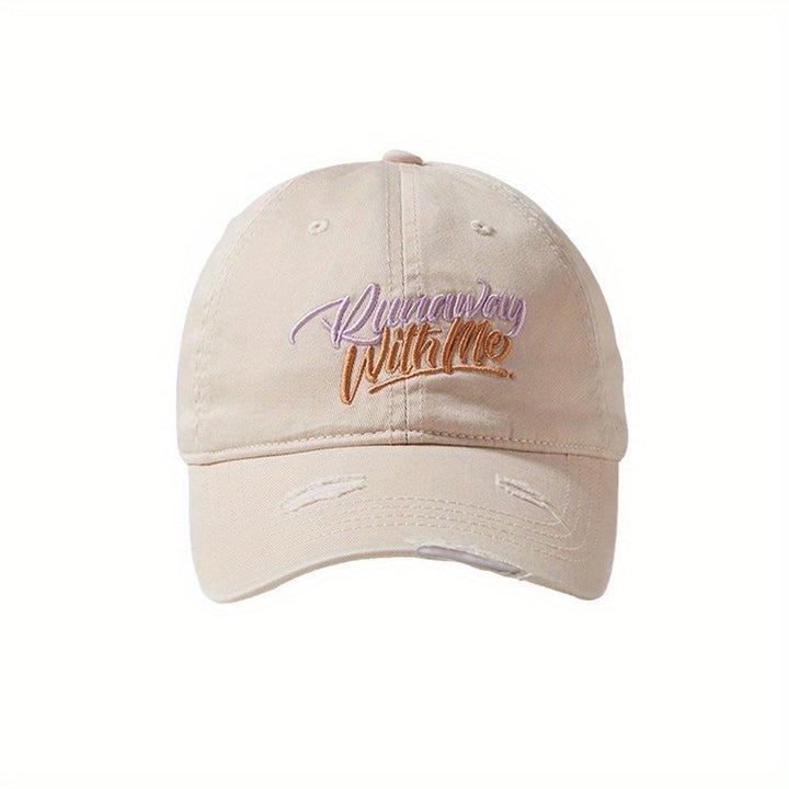 Gorra de pico de pato americana para hombres con ala ancha y parte superior profunda, gorra de béisbol con agujero bordado versátil, agradable al rostro, adecuada para 200 países.